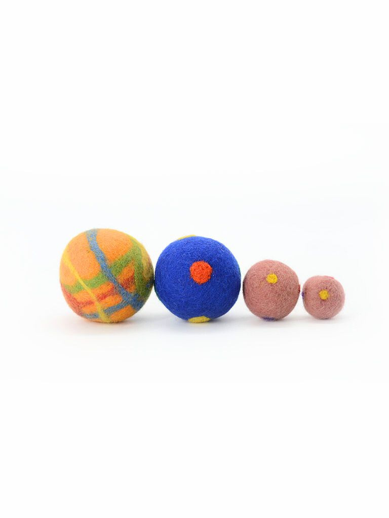 Tie Dye Felt Balls - Woollyfelt